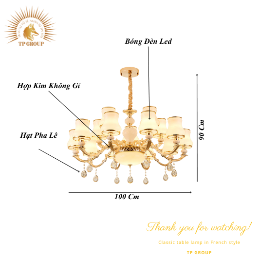 ĐÈN CHÙM PHA LÊ CCP-9263-15