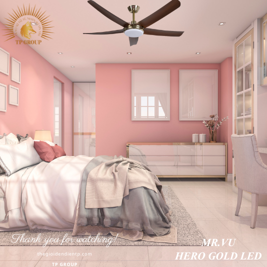 QUẠT TRẦN HERO GOLD LED