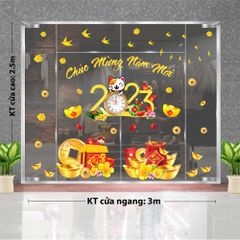 DECAL CHÚC MỪNG NĂM MỚI XUÂN QUÝ MÃO VÀ TÚI TIỀN VÀNG