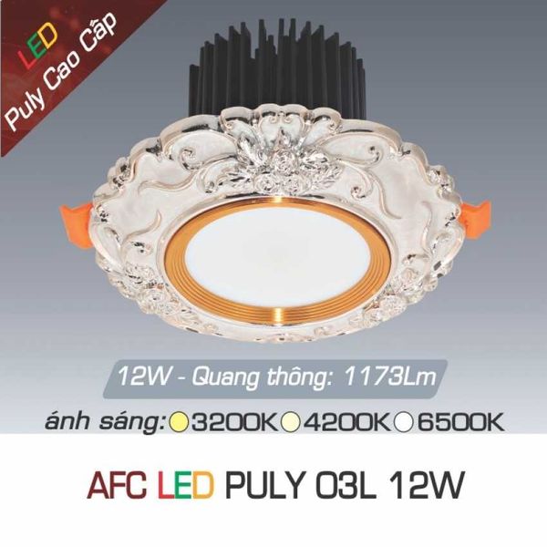 LED Âm Trần Cao Cấp AFC-PULY 03L LED 12W