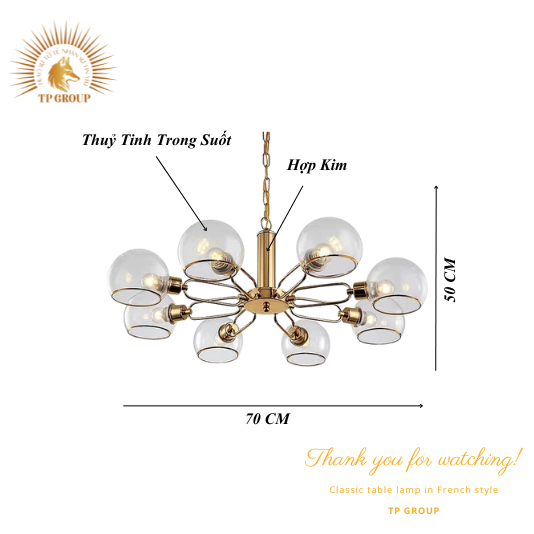 ĐÈN CHÙM HIỆN ĐẠI CCH-9040-8
