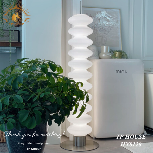 ĐÈN SÀN THUỶ TINH TRẮNG HX8128