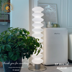 ĐÈN SÀN THUỶ TINH TRẮNG HX8128