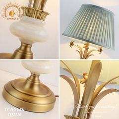 ĐÈN BÀN ĐỒNG PHỐI ĐÁ TỰ NHIÊN TQ2210