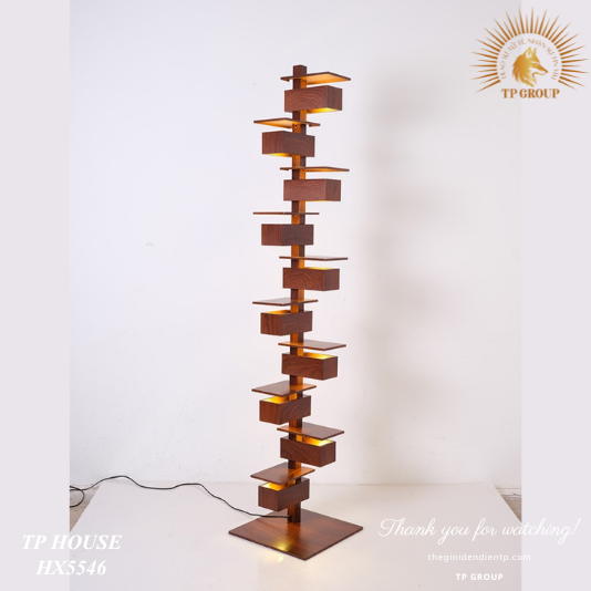 ĐÈN SÀN TẦNG GIẢ GỖ SÁNG TẠO HX5546