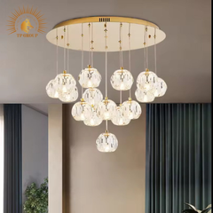 ĐÈN THẢ TRANG TRÍ PHA LÊ CAO CẤP P6412