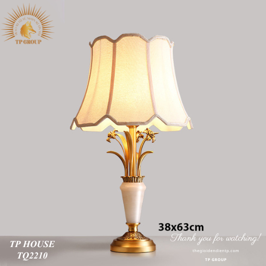 ĐÈN BÀN ĐỒNG PHỐI ĐÁ TỰ NHIÊN TQ2210