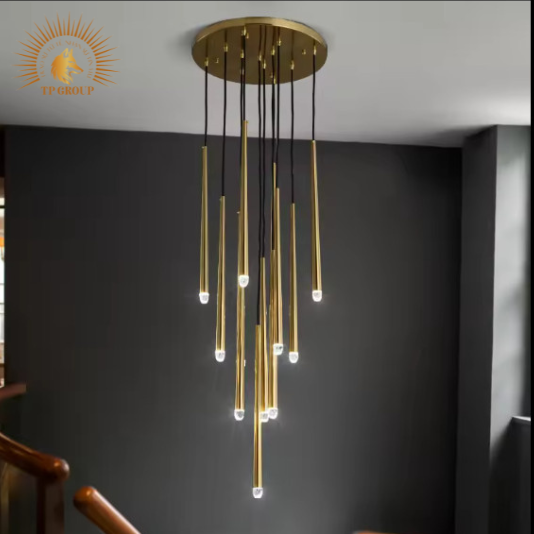 ĐÈN THẢ TRANG TRÍ ỐNG KIM LOẠI THÔNG TẦNG VIRGO L088