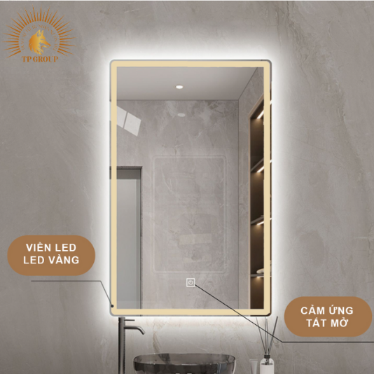 Gương LED cảm ứng.Gương nhà tắm,trang trí cửa hàng, gương led chữ nhật đứng - ngang TP-GL005