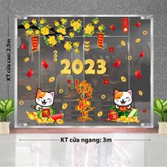 DECAL COMBO ĐÔI MÈO VẠN SỰ NHƯ Ý