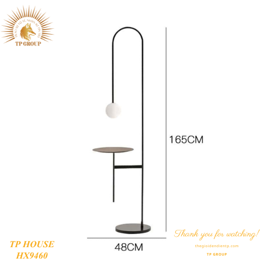 ĐÈN SÀN TRANG TRÍ HIỆN ĐẠI CÓ MẶT BÀN TIỆN ÍCH HX9460