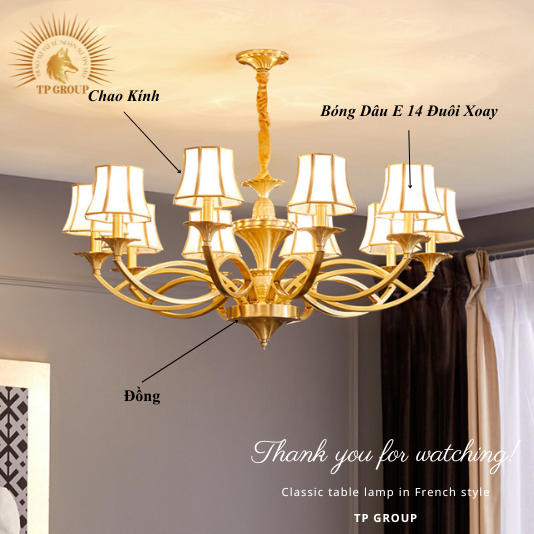 ĐÈN CHÙM ĐỒNG CCD-2092-8