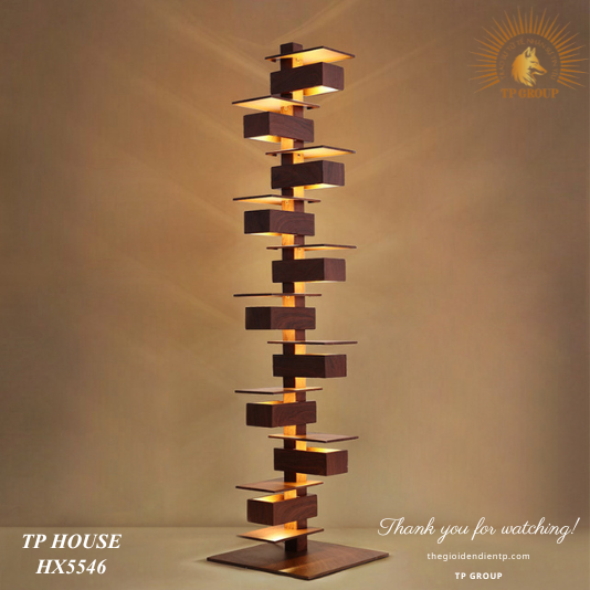 ĐÈN SÀN TẦNG GIẢ GỖ SÁNG TẠO HX5546