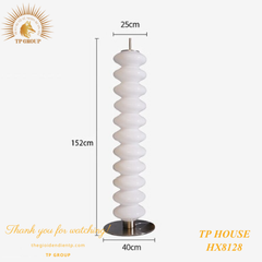 ĐÈN SÀN THUỶ TINH TRẮNG HX8128