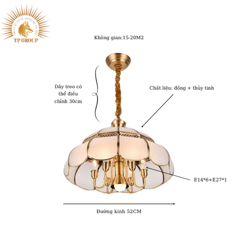 ĐÈN THẢ ĐỒNG TRANG TRÍ CAO CẤP TD07 VRG-0721