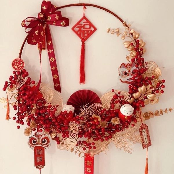 VÒNG HOA TRANG TRÍ TẾT