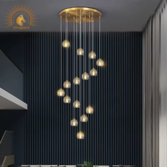 ĐÈN THẢ TRANG TRÍ PHA LÊ CAO CẤP P6412