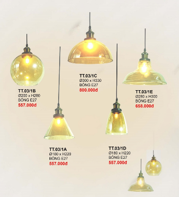 Đèn Thả Thủy Tinh