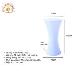 ĐÈN LED BÀN GHẾ BAR NGOÀI TRỜI LINH HOẠT HIỆN ĐẠI TP-BG576 (đặt hàng từ 10-15 ngày)