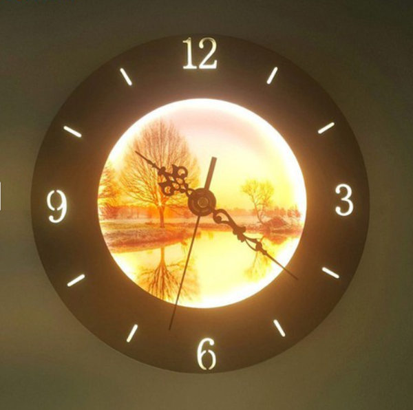 Đồng Hồ Đèn Cây Cảnh