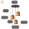 ĐÈN THẢ GIẢ GỖ PHONG CÁCH NHẬT BẢN TP-DT507 (đặt hàng từ 10- 15 ngày)