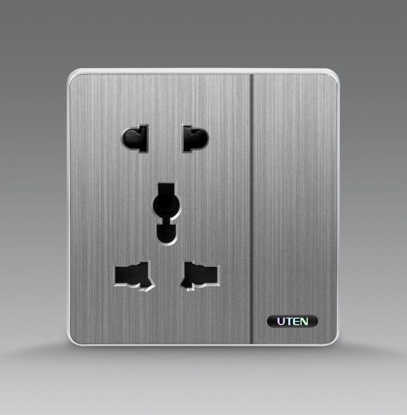 Bộ công tắc đơn 1 chiều kết hợp ổ cắm 5 chấu uten S300