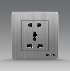 Bộ ổ cắm 2 chấu và 3 chấu UTEN S300