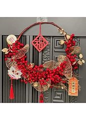 VÒNG HOA TRANG TRÍ TẾT