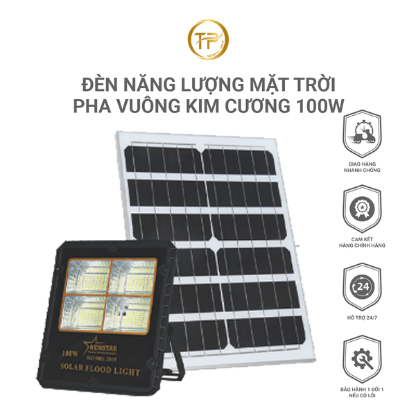 ĐÈN PHA VUÔNG KIM CƯƠNG NLMT 100W