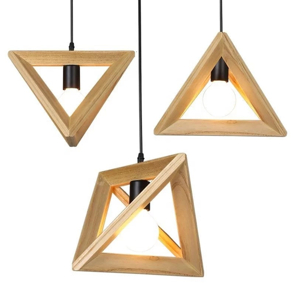 Đèn Thả Trần Gỗ Tam Giác