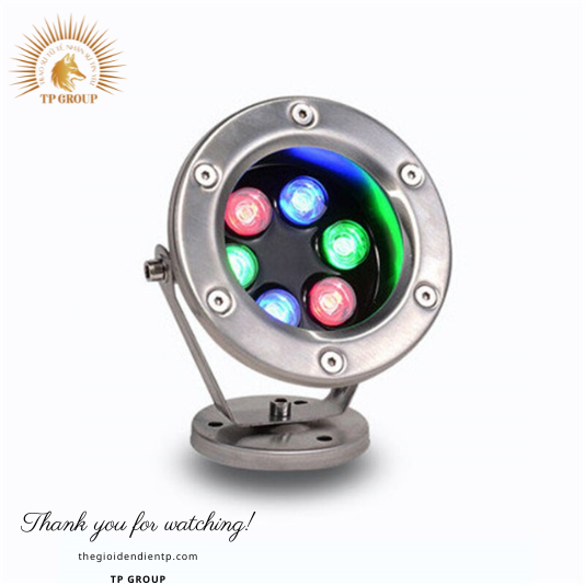 ĐÈN ÂM NƯỚC LED 12W CAO CẤP ĐỔI MÀU CD-12W-RGB GNRGB12-AN