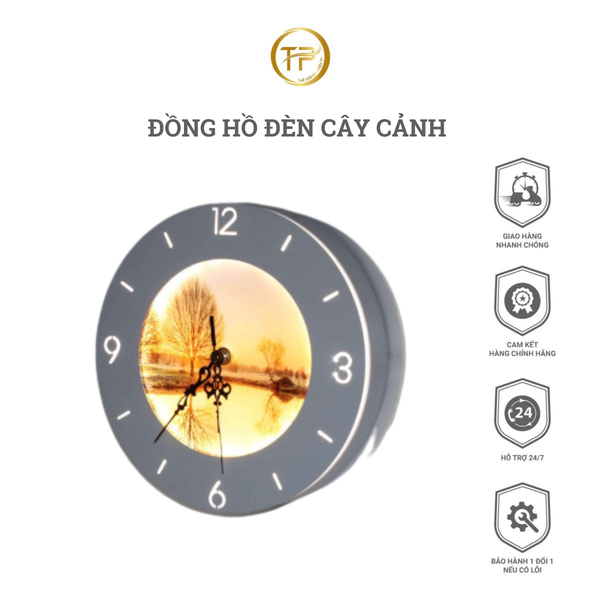 Đồng Hồ Đèn Cây Cảnh