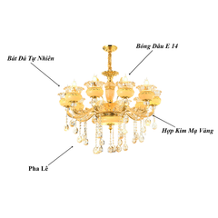 ĐÈN CHÙM BÁT ĐÁ TỰ NHIÊN CCP-6202-8