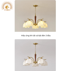ĐÈN CHÙM VẢI PHÒNG KHÁCH PHONG CÁCH NANYANG WABI SABI  TP-DB572