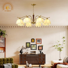 ĐÈN CHÙM VẢI PHÒNG KHÁCH PHONG CÁCH NANYANG WABI SABI  TP-DB572