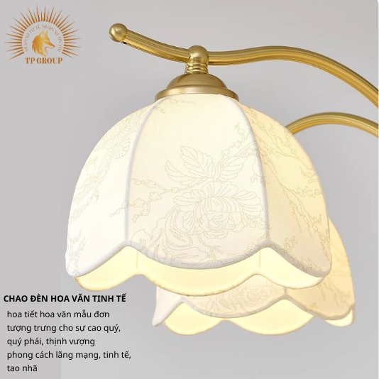 ĐÈN CHÙM VẢI PHÒNG KHÁCH PHONG CÁCH NANYANG WABI SABI  TP-DB572