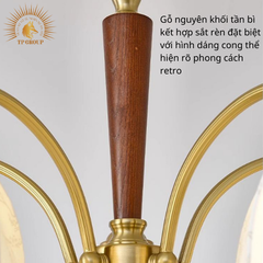 ĐÈN CHÙM VẢI PHÒNG KHÁCH PHONG CÁCH NANYANG WABI SABI  TP-DB572