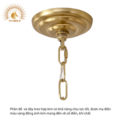 ĐÈN CHÙM VẢI PHÒNG KHÁCH PHONG CÁCH NANYANG WABI SABI  TP-DB572