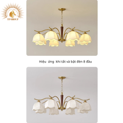 ĐÈN CHÙM VẢI PHÒNG KHÁCH PHONG CÁCH NANYANG WABI SABI  TP-DB572