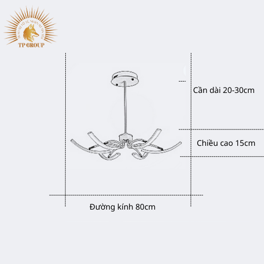 ĐÈN CHÙM NGHỆ THUẬT STYLE BẮC ÂU  TP-DB571 (đặt hàng từ 10- 15 ngày)