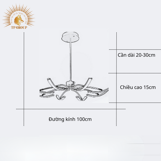 ĐÈN CHÙM NGHỆ THUẬT STYLE BẮC ÂU  TP-DB571 (đặt hàng từ 10- 15 ngày)