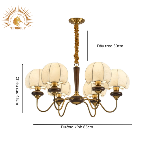 ĐÈN CHÙM PHÒNG KHÁCH RETRO STYLE USA TP-DB570 (đặt hàng từ 10- 15 ngày)