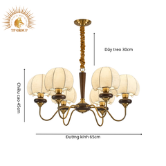 ĐÈN CHÙM PHÒNG KHÁCH RETRO STYLE USA TP-DB570 (đặt hàng từ 10- 15 ngày)