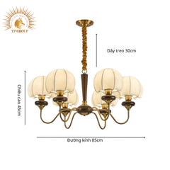 ĐÈN CHÙM PHÒNG KHÁCH RETRO STYLE USA TP-DB570 (đặt hàng từ 10- 15 ngày)