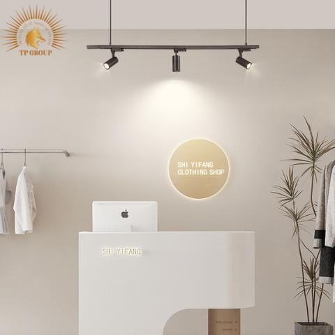 Đèn rọi ray trượt thả trần decor lễ tân công sở MY2023