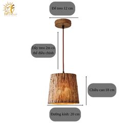 ĐÈN THẢ GIẢ GỖ PHONG CÁCH NHẬT BẢN TP-DT507 (đặt hàng từ 10- 15 ngày)