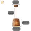 ĐÈN THẢ GIẢ GỖ PHONG CÁCH NHẬT BẢN TP-DT507 (đặt hàng từ 10- 15 ngày)