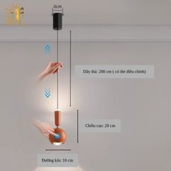 ĐÈN THẢ PHONG CÁCH HIỆN ĐẠI ĐA DI NĂNG NHƯNG TỐI GIẢN TP-DT509 (đặt hàng từ 10- 15 ngày)