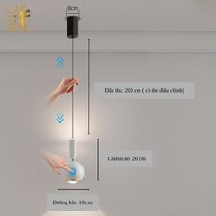 ĐÈN THẢ PHONG CÁCH HIỆN ĐẠI ĐA DI NĂNG NHƯNG TỐI GIẢN TP-DT509 (đặt hàng từ 10- 15 ngày)