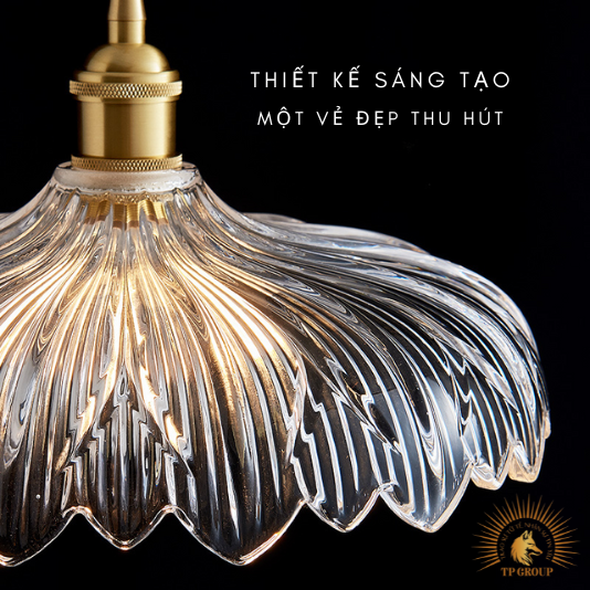 ĐÈN THẢ TRANG TRÍ THỦY TINH TRONG CÁNH HOA CÁCH ĐIỆU TT54